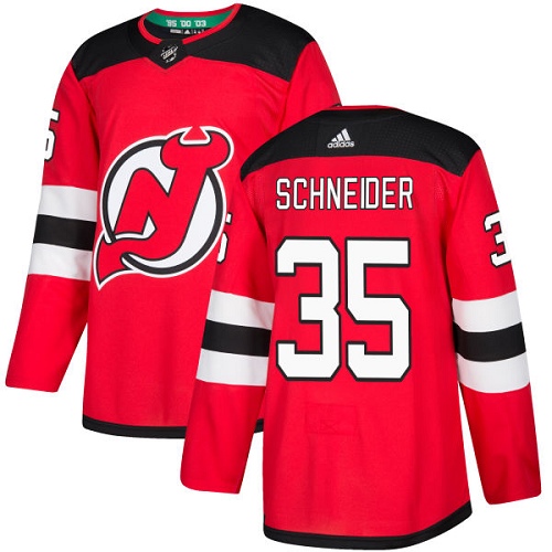 Herren New Jersey Devils Eishockey Trikot Cory Schneider #35 Authentic Rot Heim